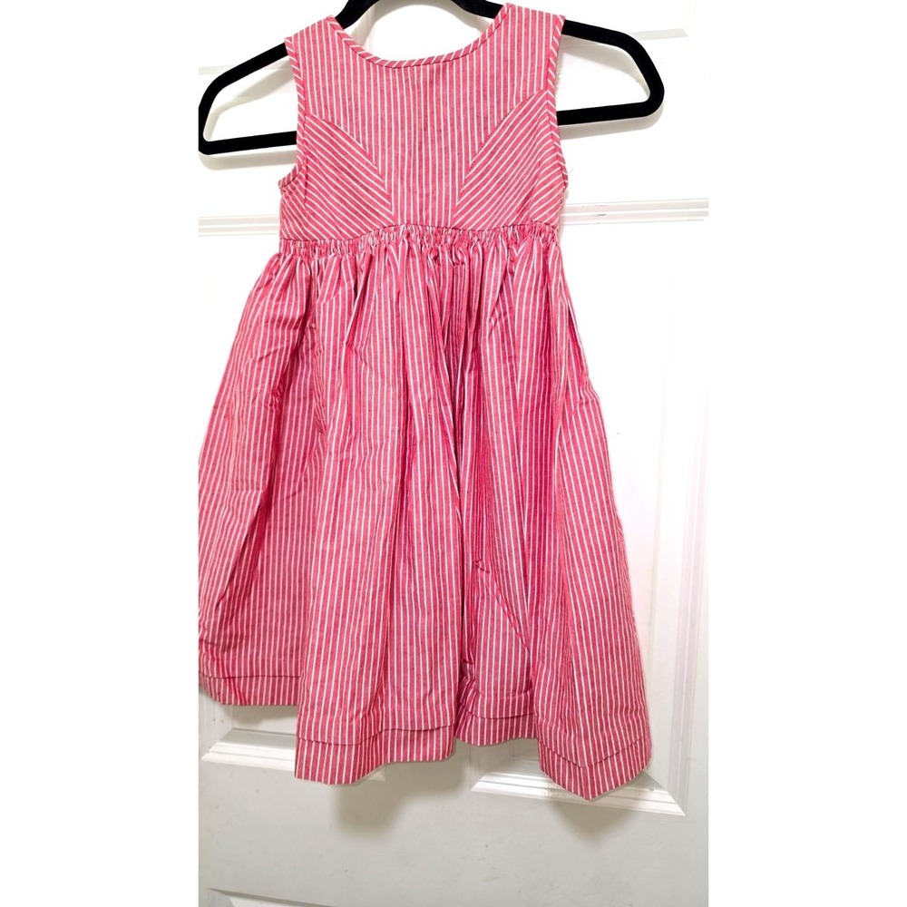 VTG Heimatwerk Girl Gram Core Fary Tale Red & White Striped Sleeveless Dress Siz - Picture 3 of 6